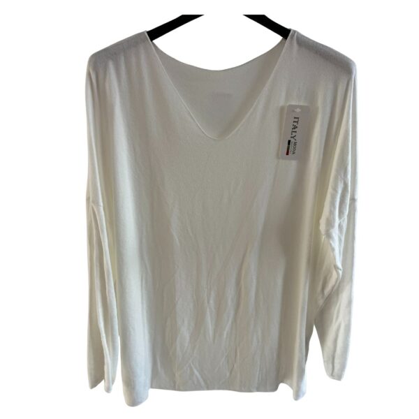 Basis Top v-hals - Creme