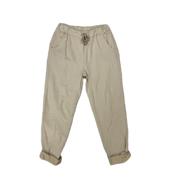 Stretchbroek glans - Taupe