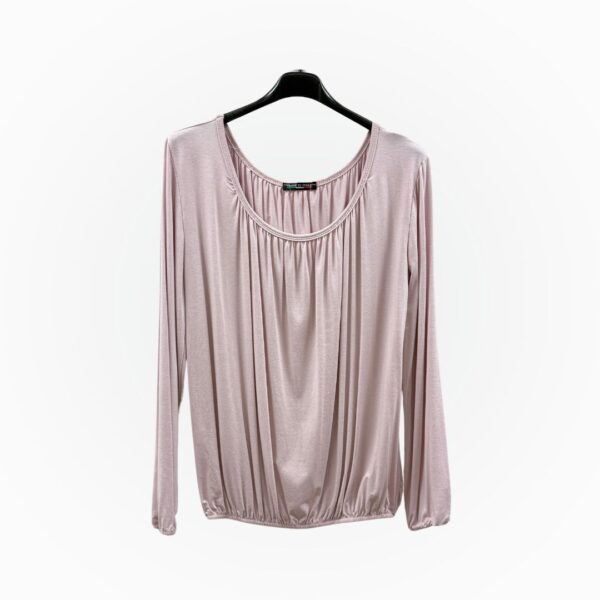 Ballon top lange mouw - Oud Roze