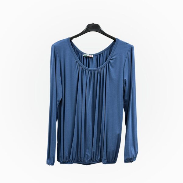 Ballon top lange mouw - Jeans Blauw