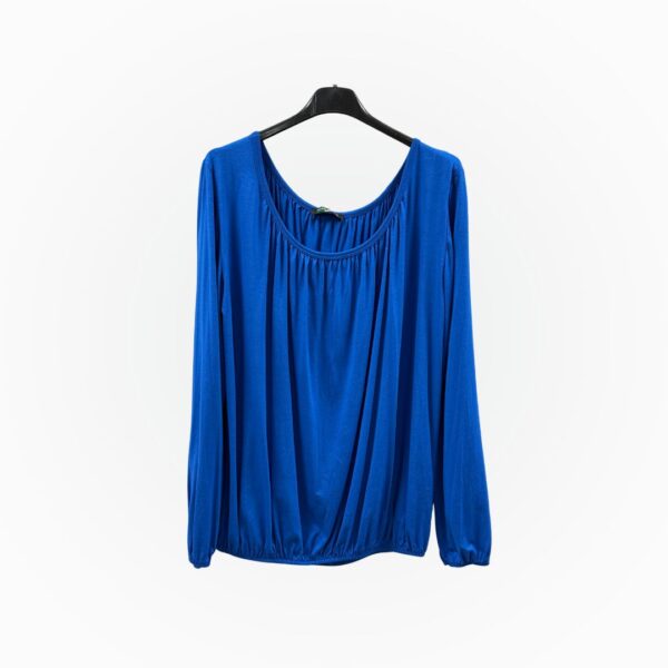 Ballon top lange mouw - Kobalt Blauw