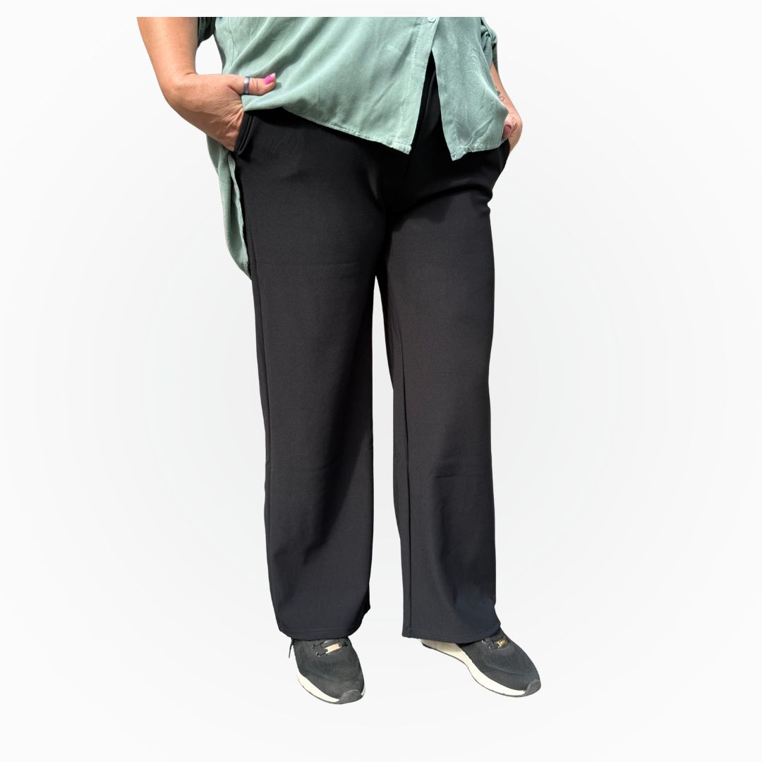 Tregging Wide Leg - Zwart met Gold touch - Afbeelding 2