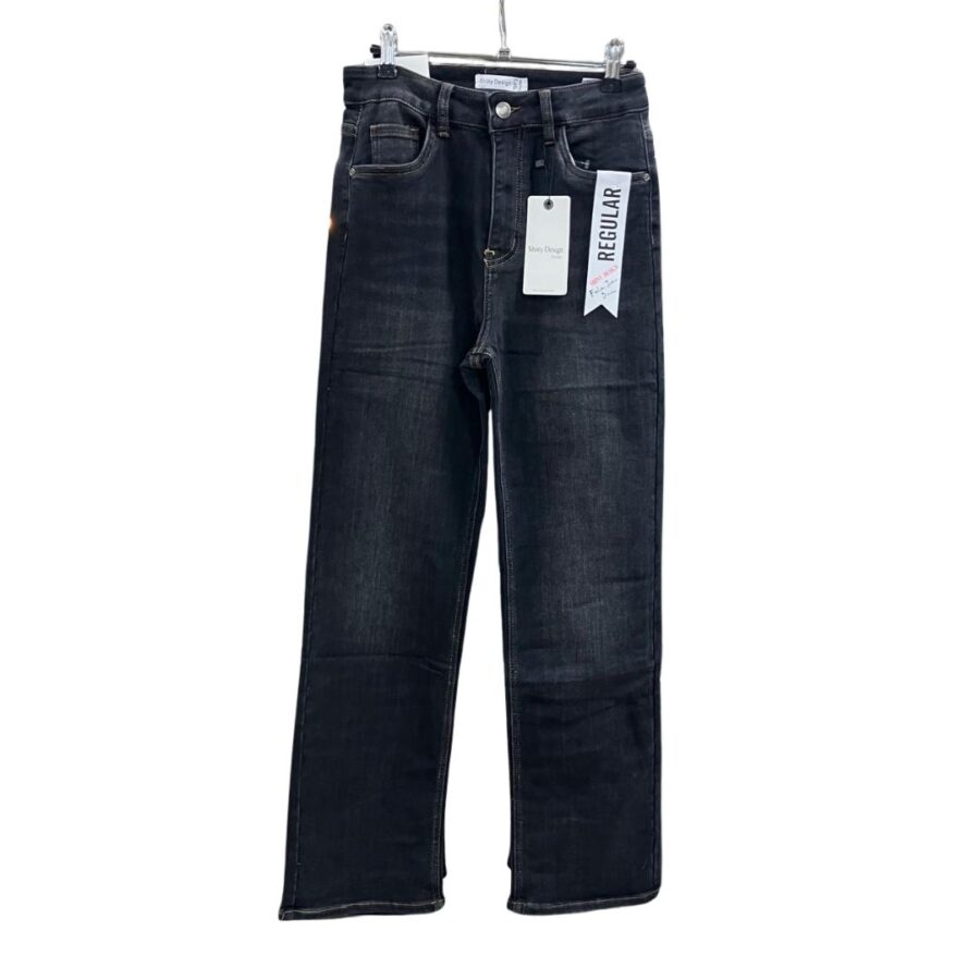 Shiny Design Jeans - Regular Zwart 2127-2#