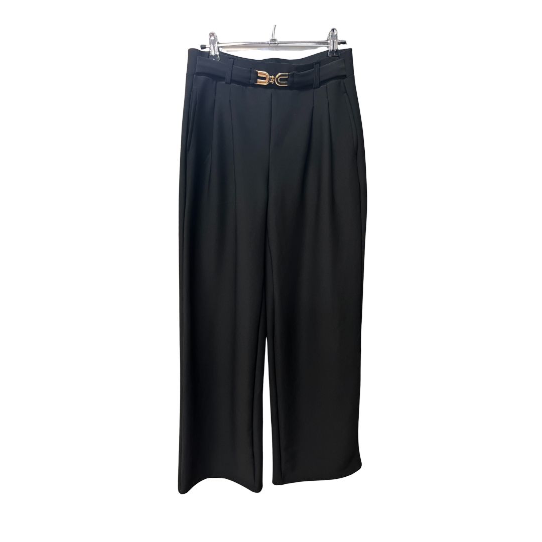 Tregging Wide Leg - Zwart met Gold touch