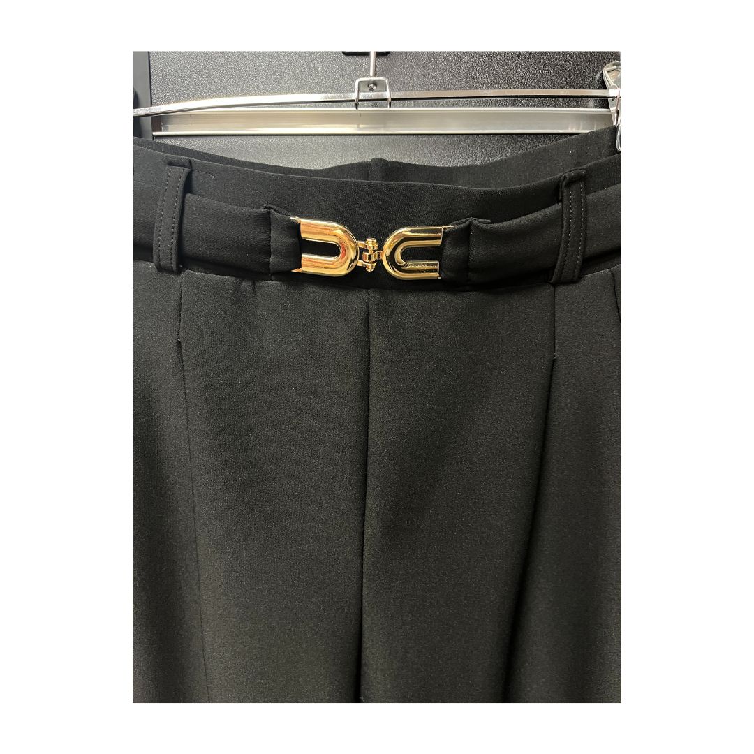 Tregging Wide Leg - Zwart met Gold touch - Afbeelding 3