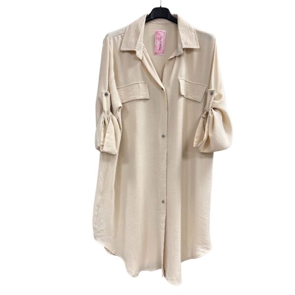 Plus Size Blouse Jurk/Tuniek - Zand