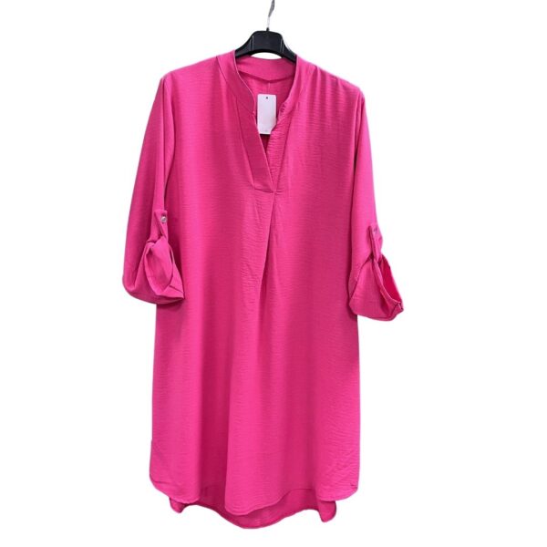Plus Size Jurk/Tuniek - Fuchsia