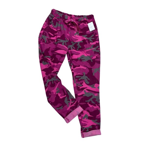 Army Stretch Broek - Fuchsia