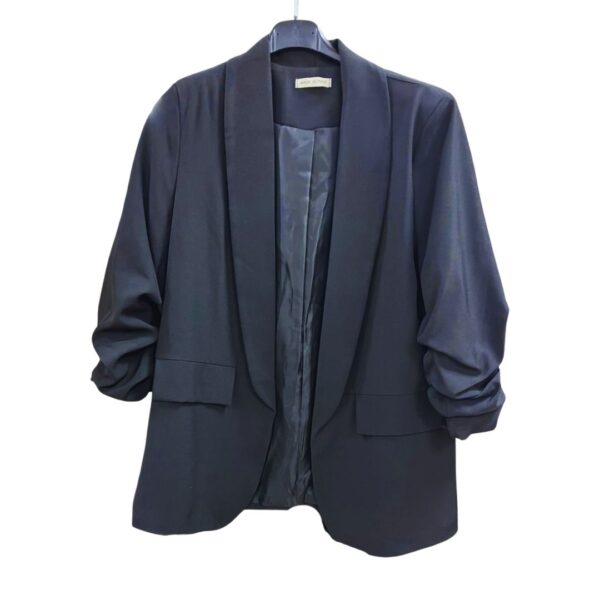 Blazer - Rimpel Mouw Zwart