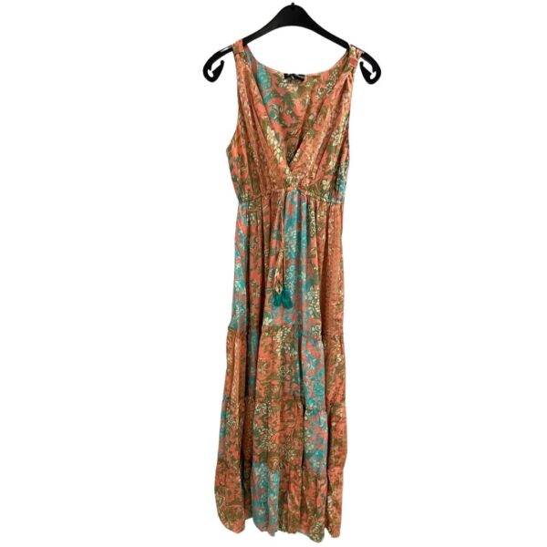 122 Ibiza Jurk - Cala Blanca Turquoise-Zalm !TOP PRIJS!