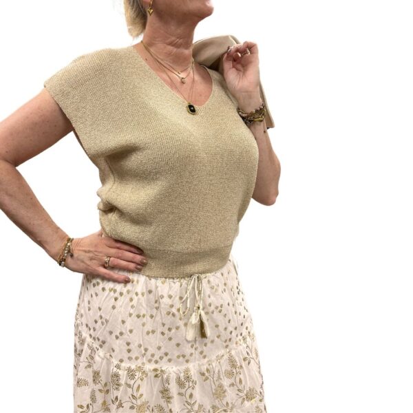 Top Calla Vedella  - Beige/Gold