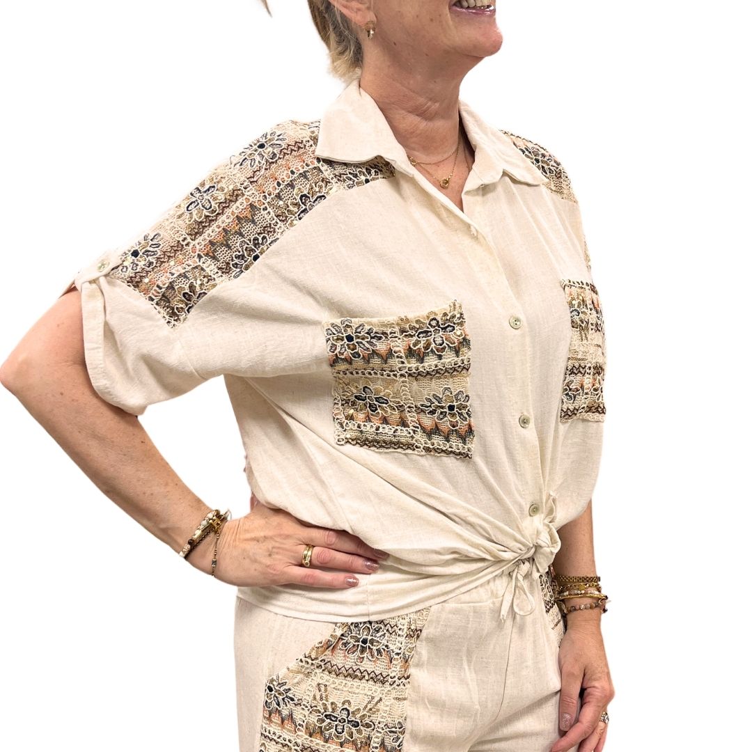 Broek Kos - Beige - Afbeelding 8