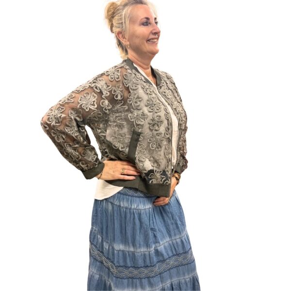 Voile Jasje Stiksels - Antraciet