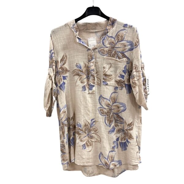 Fleurige Katoenen Blouse Altea - Taupe