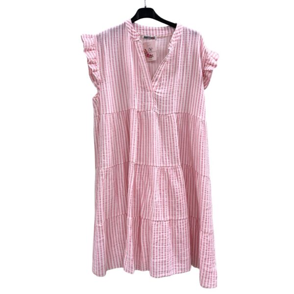 Cotton Dress - Stripes Roze
