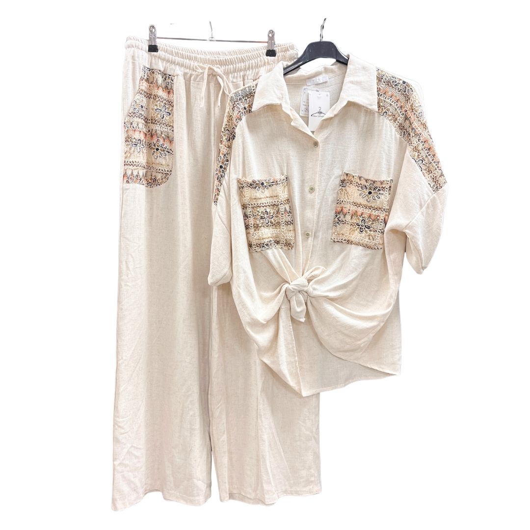 Broek Kos - Beige - Afbeelding 5